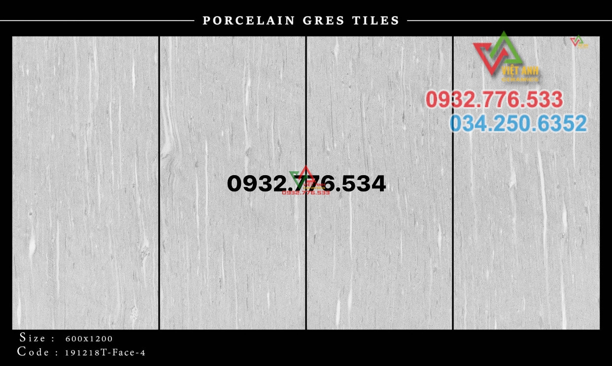 Gạch 60x120 màu xám nhạt ốp lát chất lượng cao cấp