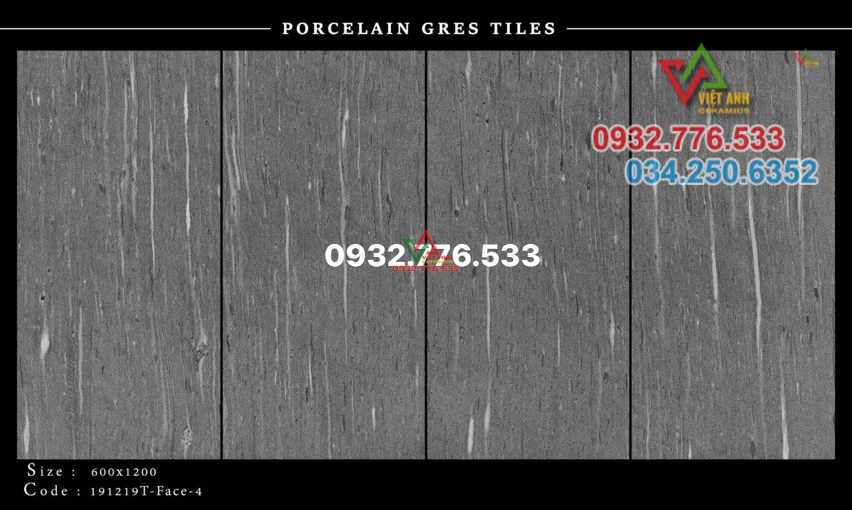 Gạch 60x120 màu xám trắng trang trí khổ lớn
