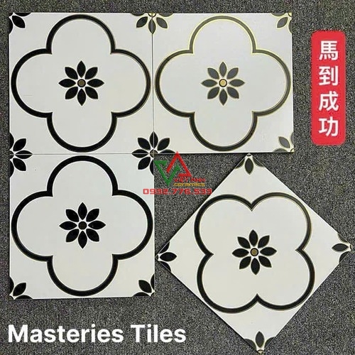 Gạch Bông 30x30 Khắc Kim Trang Trí Quán Cà Phê