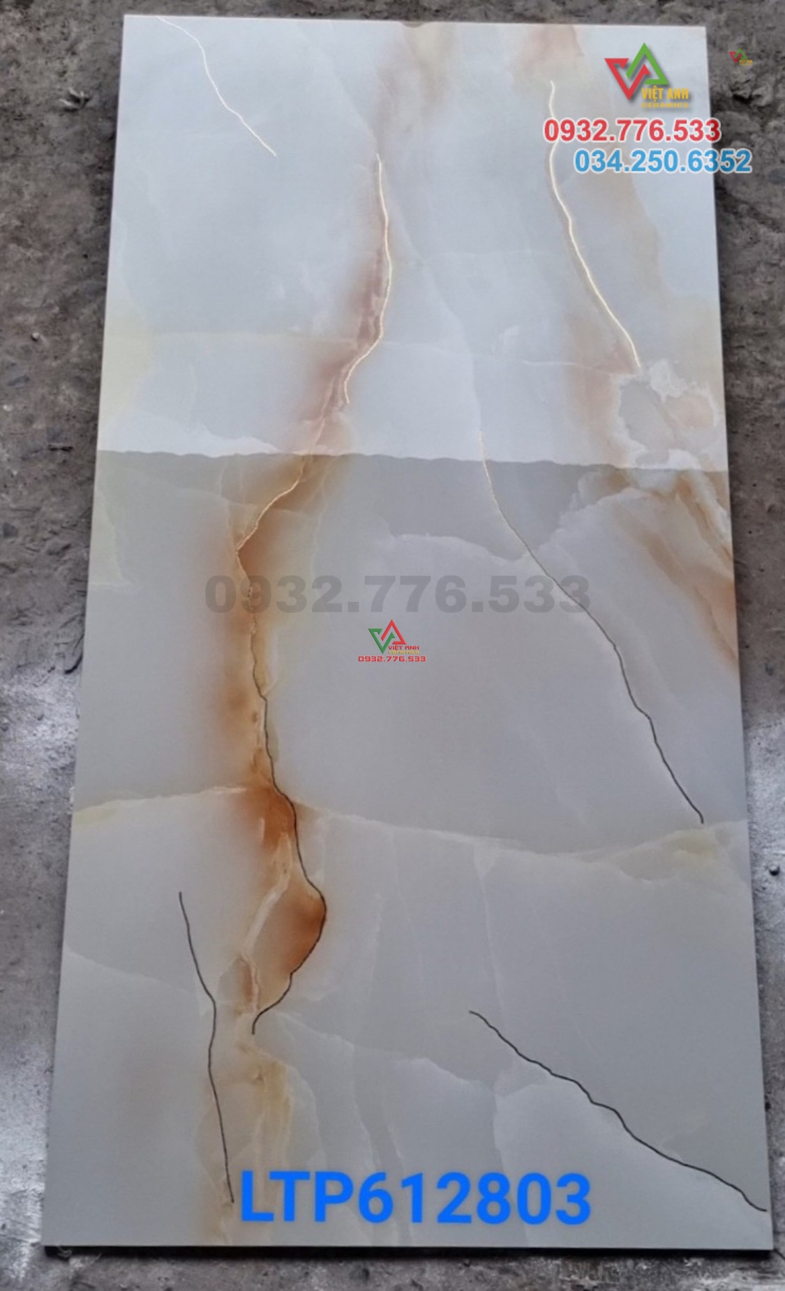 Gạch 60x120 màu trắng vân nâu nhạt hàng ánh kim