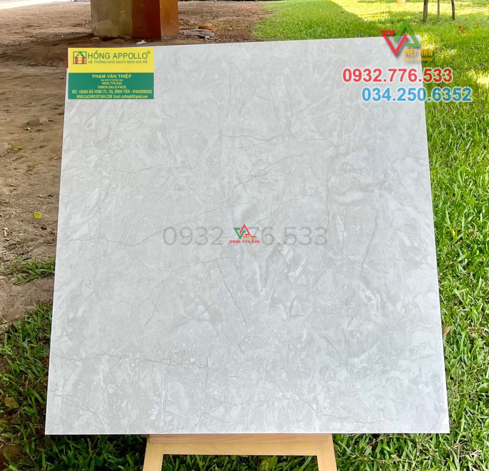 Gạch khổ lớn 100x100 trang trí cầu thang tại Thủ Đức
