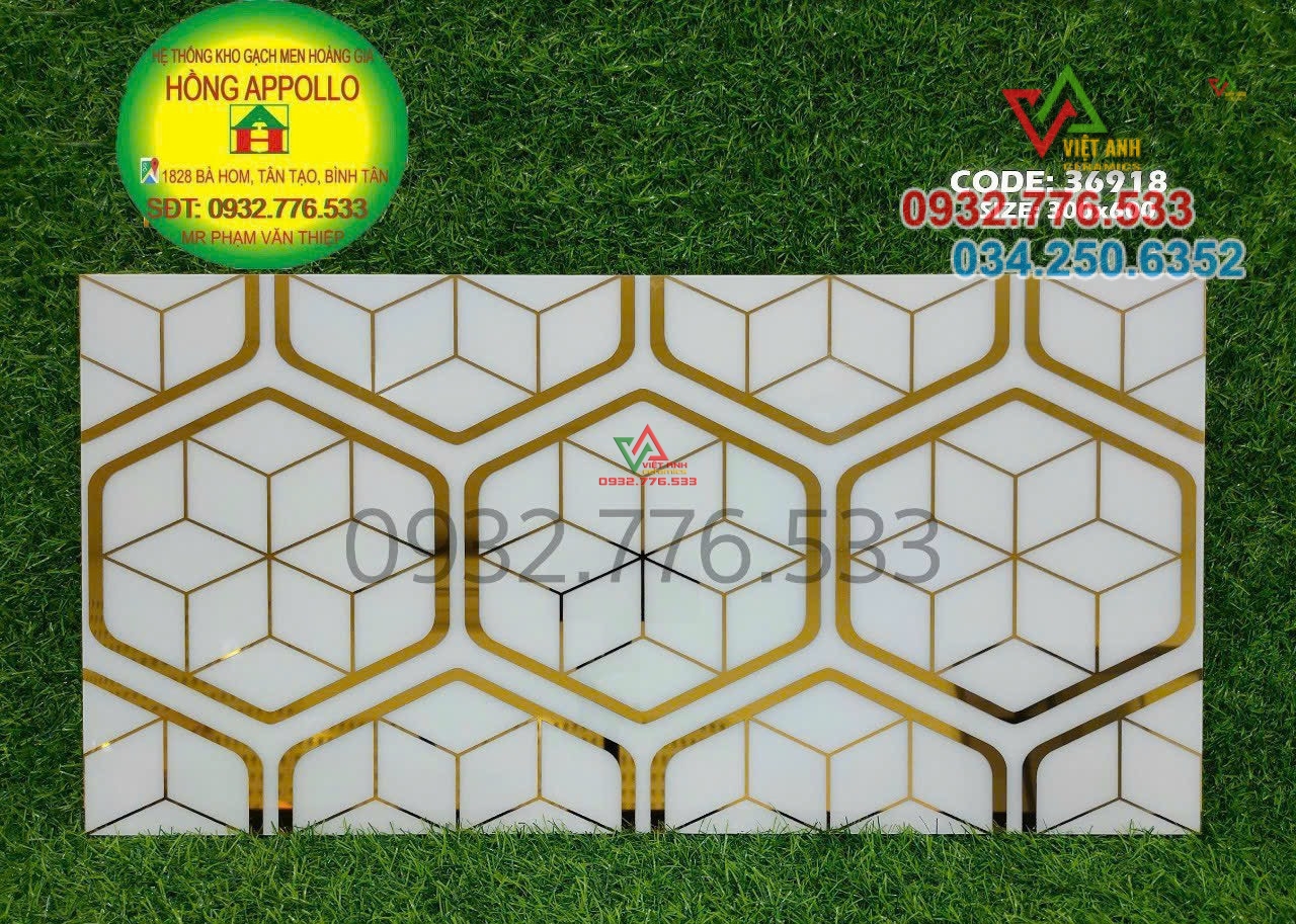 Gạch 30x60 nhũ vàng hình lục giác giá rẻ Bình Tân