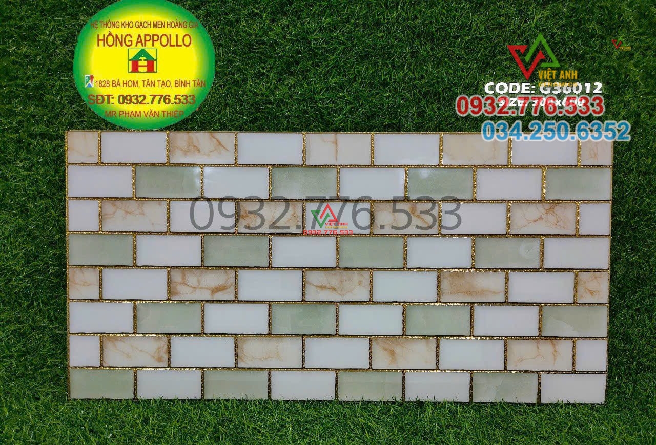 Gạch 30x60 ốp tường hàng nhập bóng kiếng nhũ vàng cao cấp