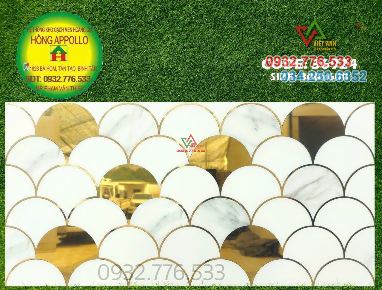 Gạch trang trí điểm nhấn vẩy cá 30x60 ốp tường tại HCM