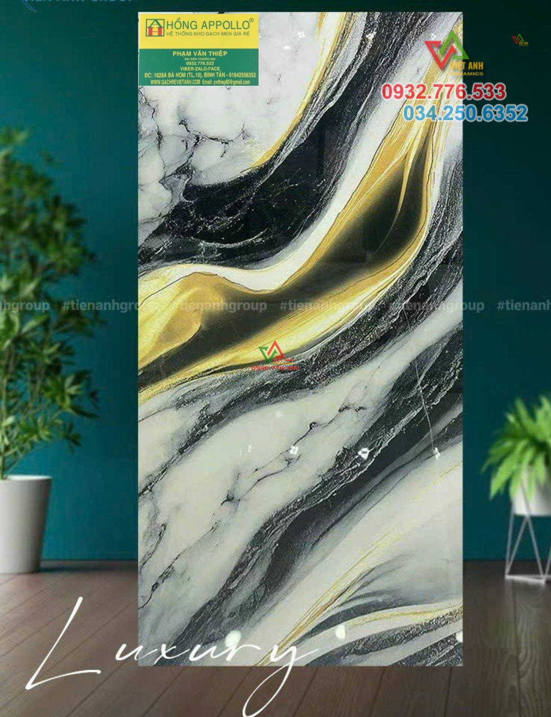 Gạch 60x120 hàng luxury đá cẩm thạch marble màu vàng đen