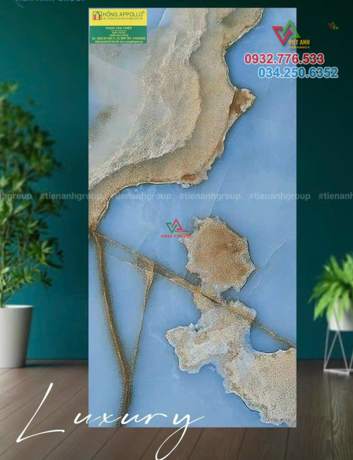 Gạch 60x120 trang trí tường nhà hàng sang trọng cao cấp nhập khẩu Trung Quốc