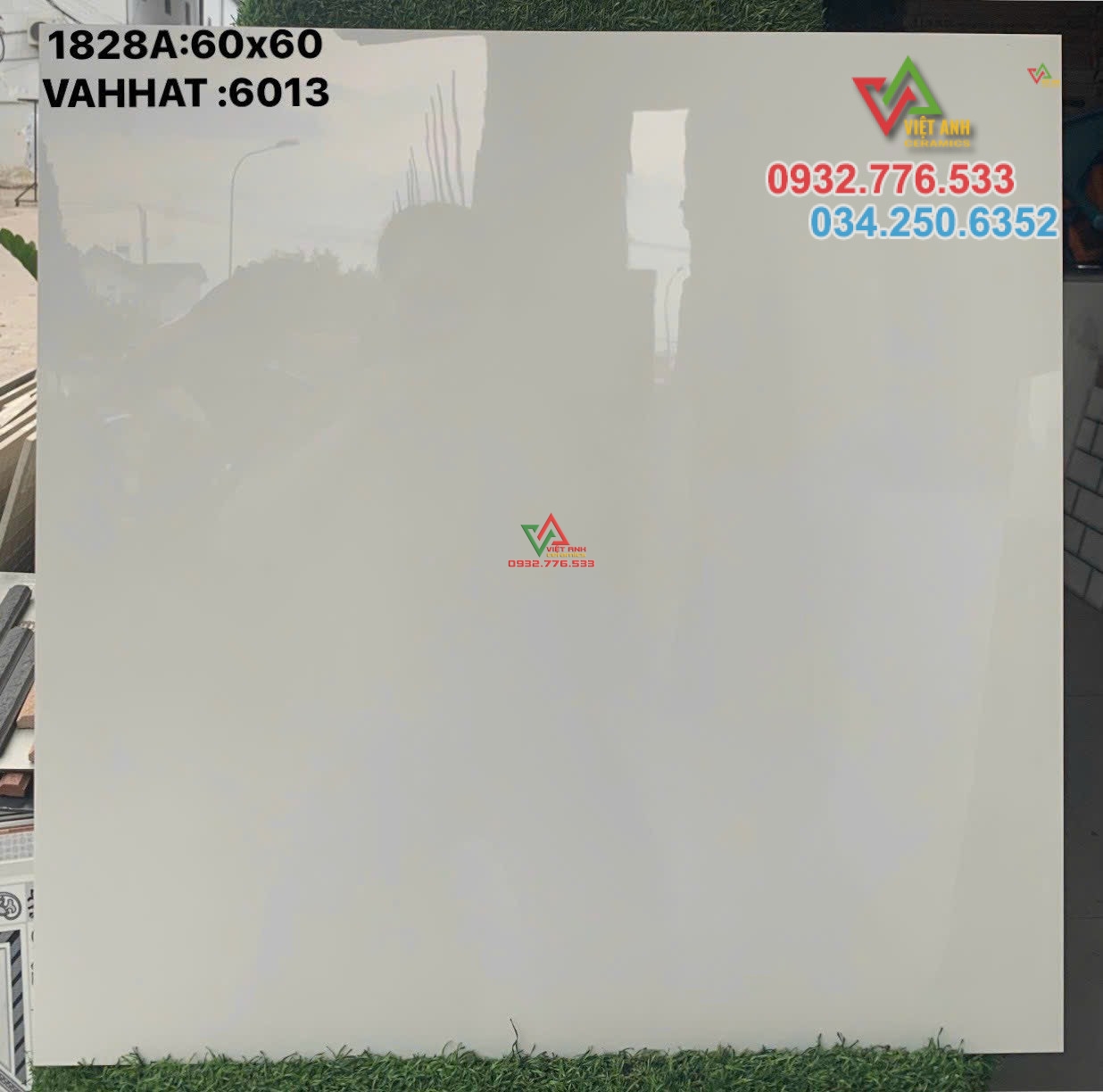 Gạch 60x60 màu trắng trơn hàng VN sale giá tốt
