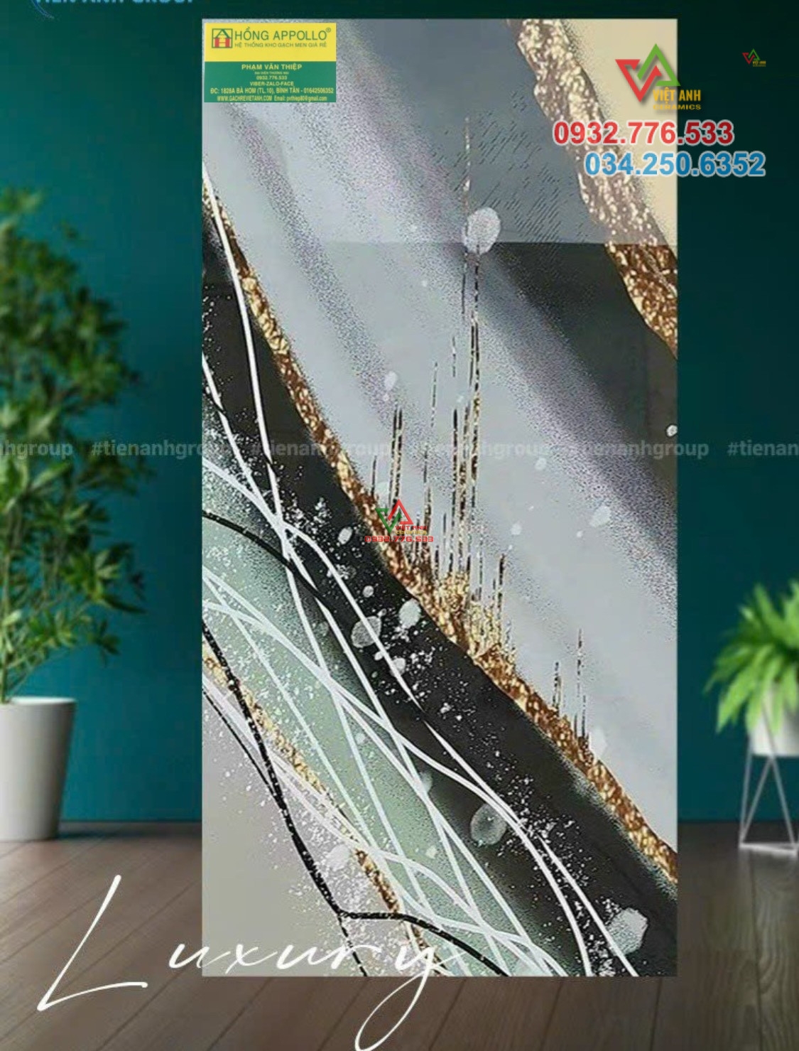 Gạch trang trí 60x120 thiết kế hiện đại phù hợp cho biệt thự villa cao cấp