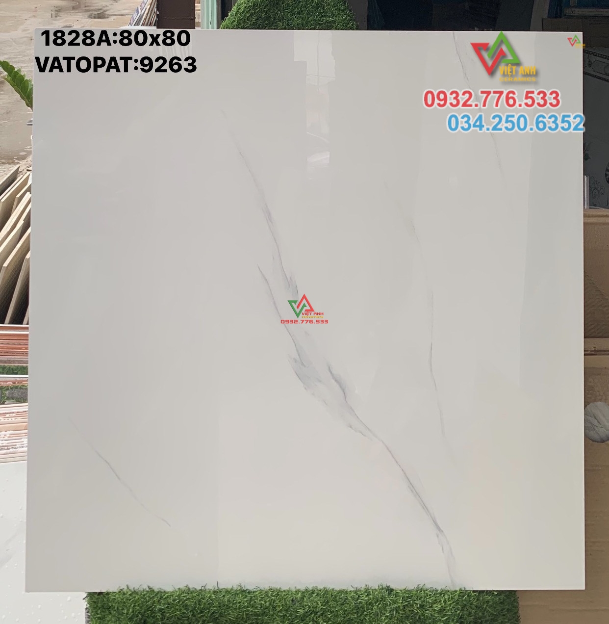 Gạch 80x80 màu trắng khói lát nền mọi không gian