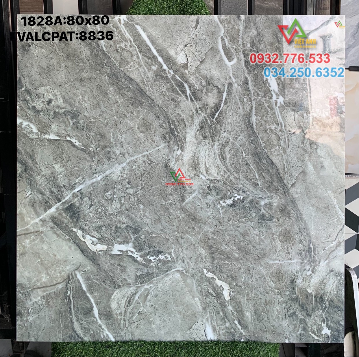 Gạch 80x80 màu xám lát nền nhà giá sale tại kho