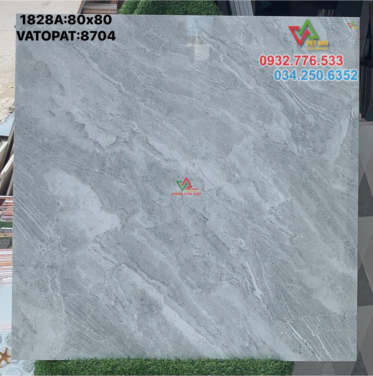 Gạch 80x80 màu xám ốp phòng khách giá tốt tại kho