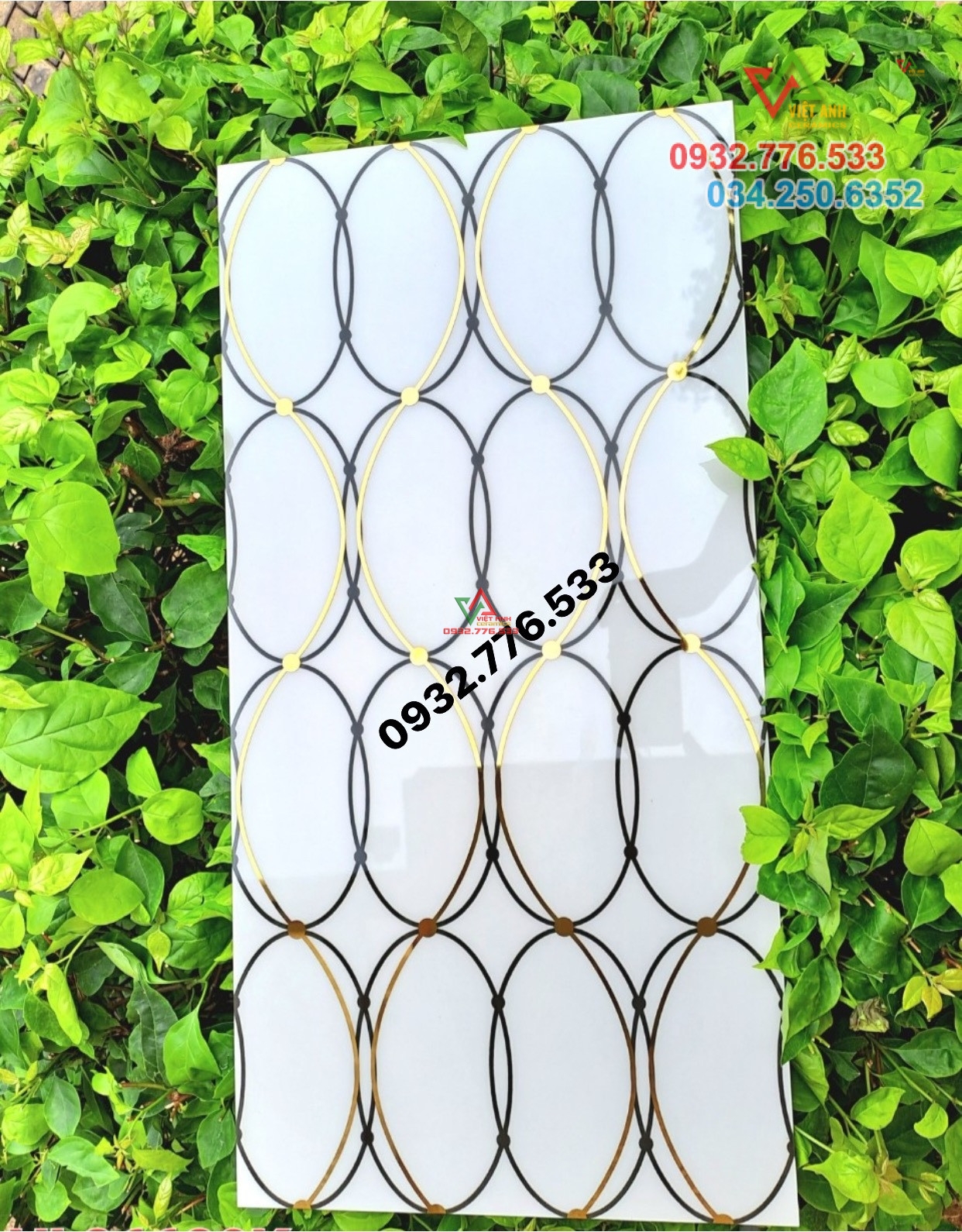 Gạch 30x60 hàng điểm nhũ vàng ốp tường đẹp