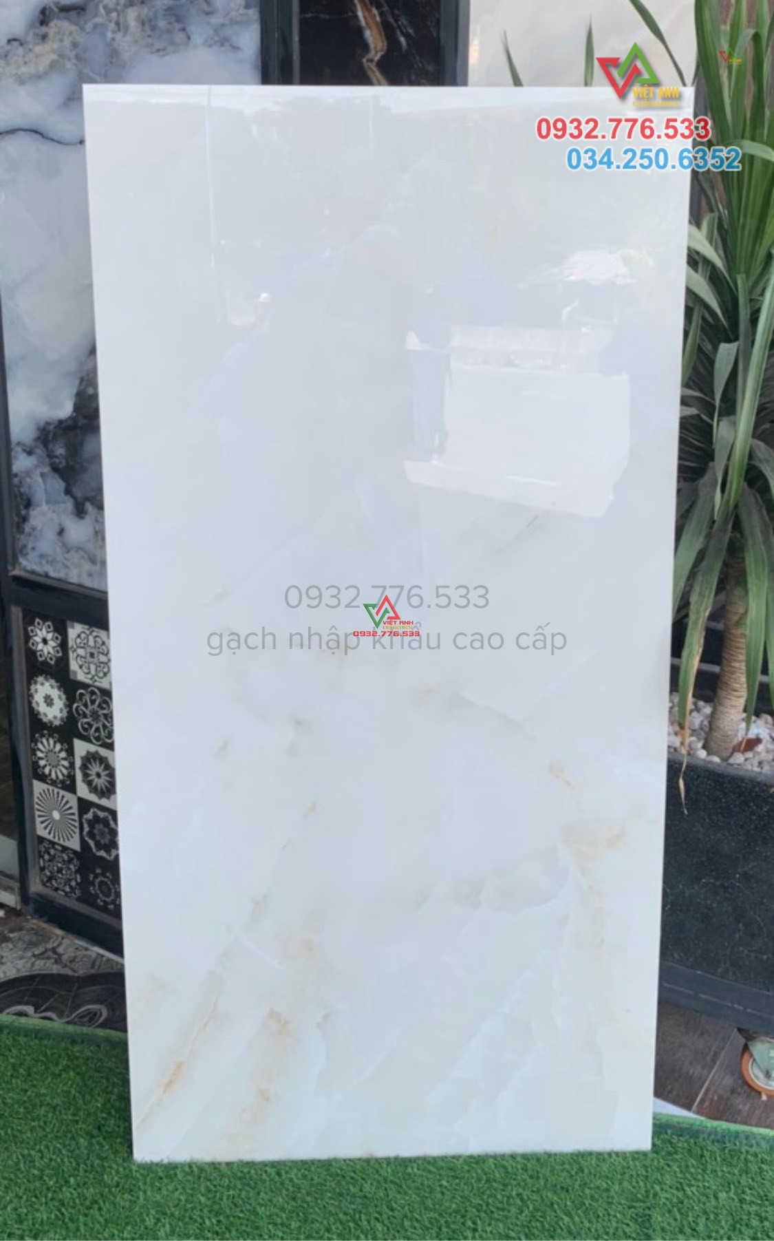 Gạch 80x160 khổ lớn hàng nhập khẩu màu trắng bóng kiếng