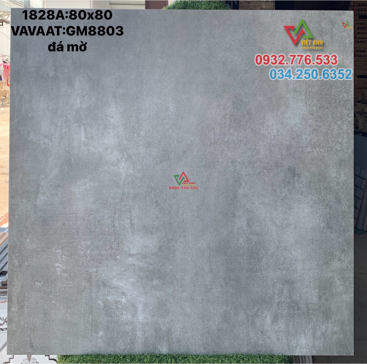 Gạch 80x80 đá mờ màu xám lát nền tại tỉnh Kiên Giang