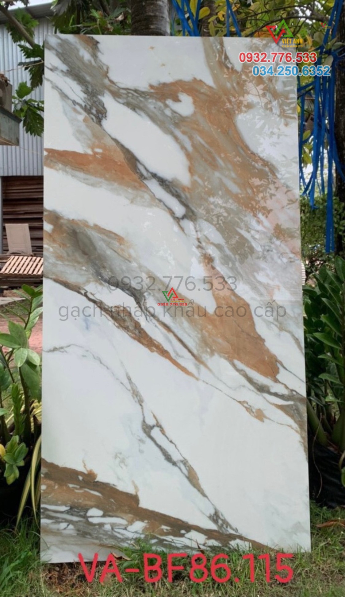 Gạch đá khổ lớn 80x160 marble bóng kiếng lát nền phòng khách