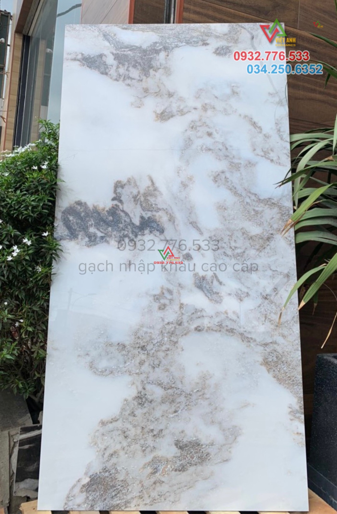 Gạch đá nhập khẩu 80x160 đá bóng kiếng marble tại Tân Bình