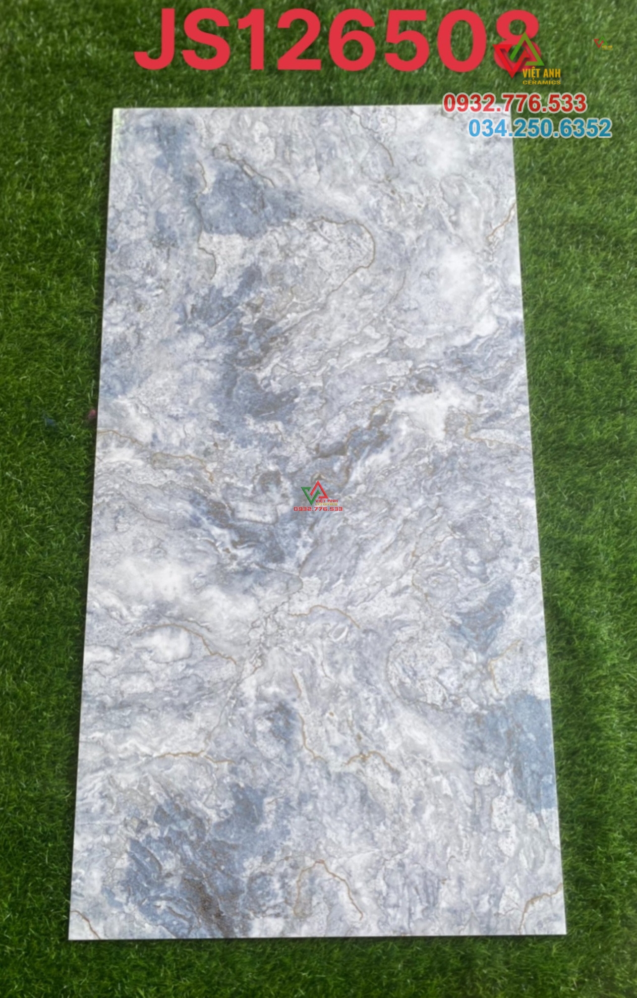 Gạch 60x120 đá marble màu xanh bóng kiếng Trung Quốc