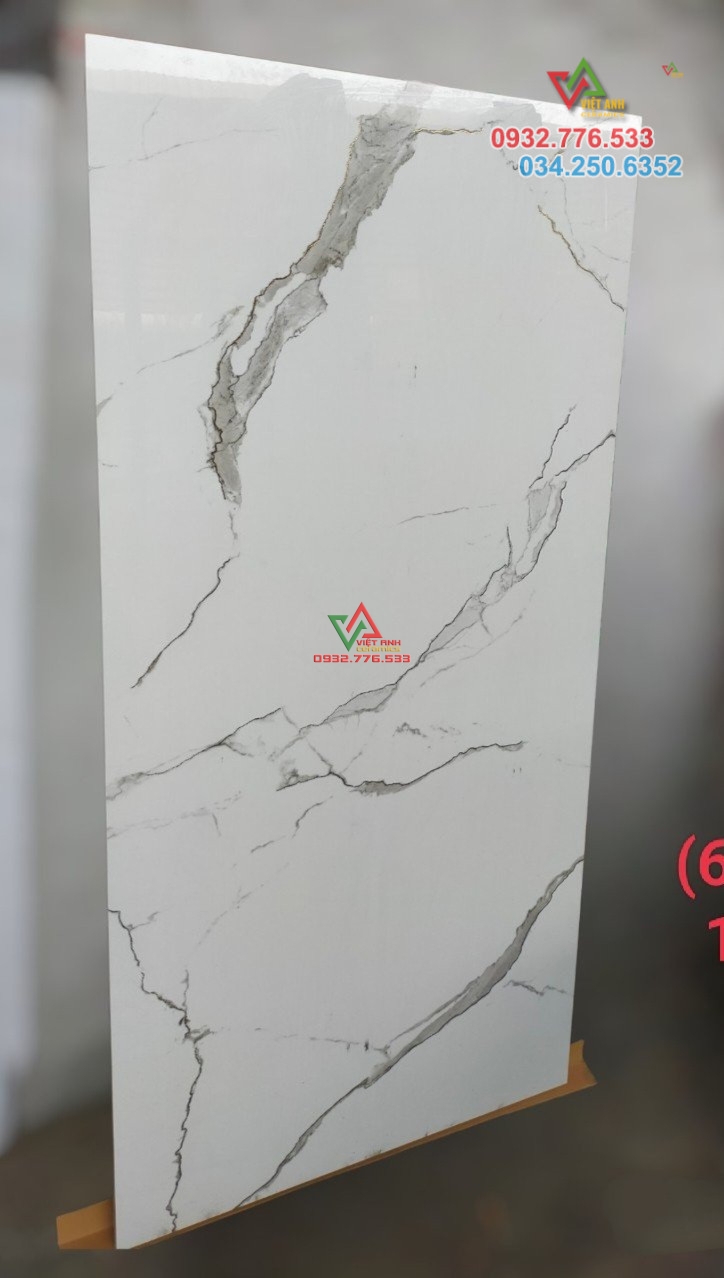 Gạch chính hãng 60x120 màu trắng khói Trung Quốc