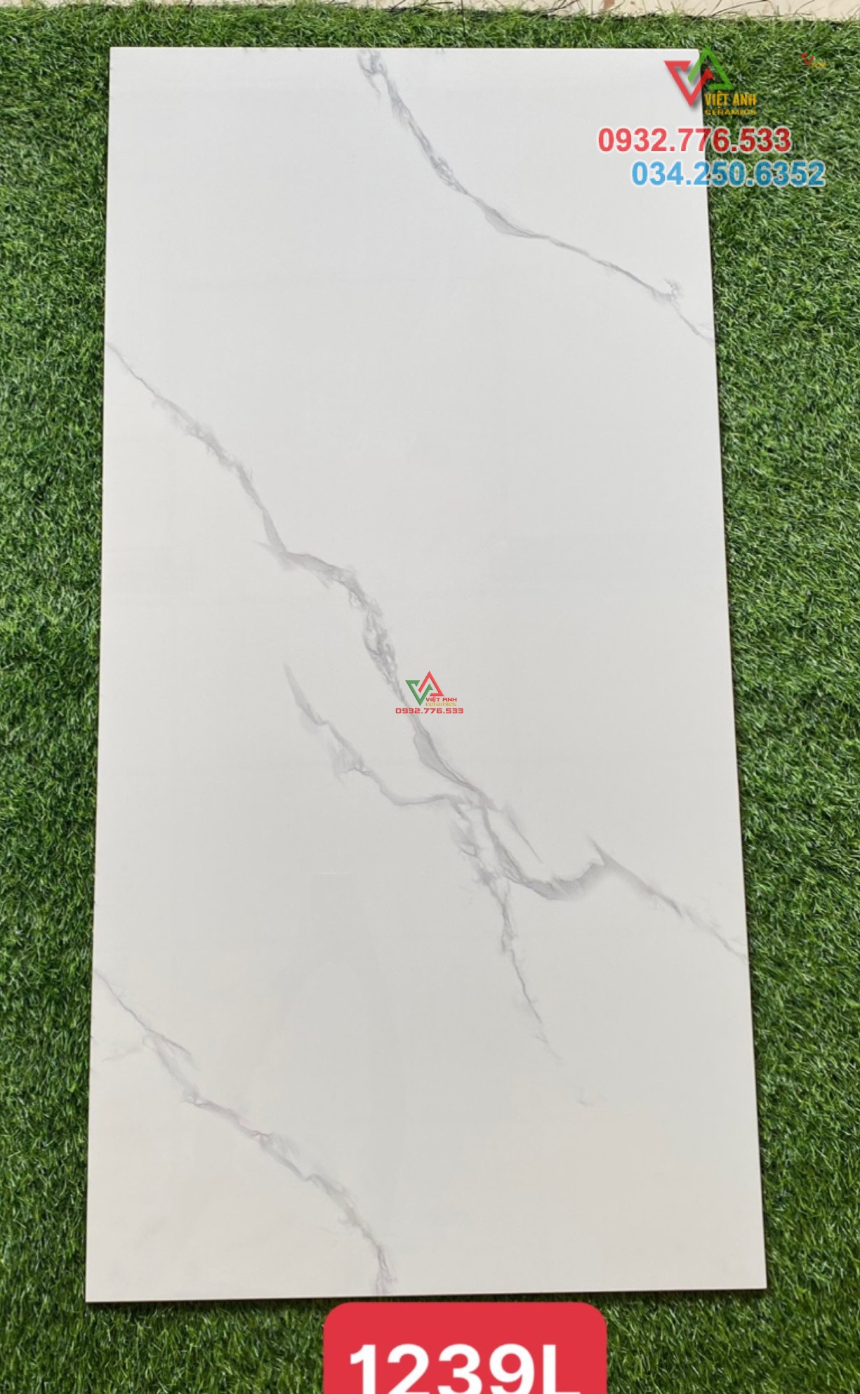 Gạch khổ lớn 600x1200 Trung Quốc trắng vân mây hàng tốt