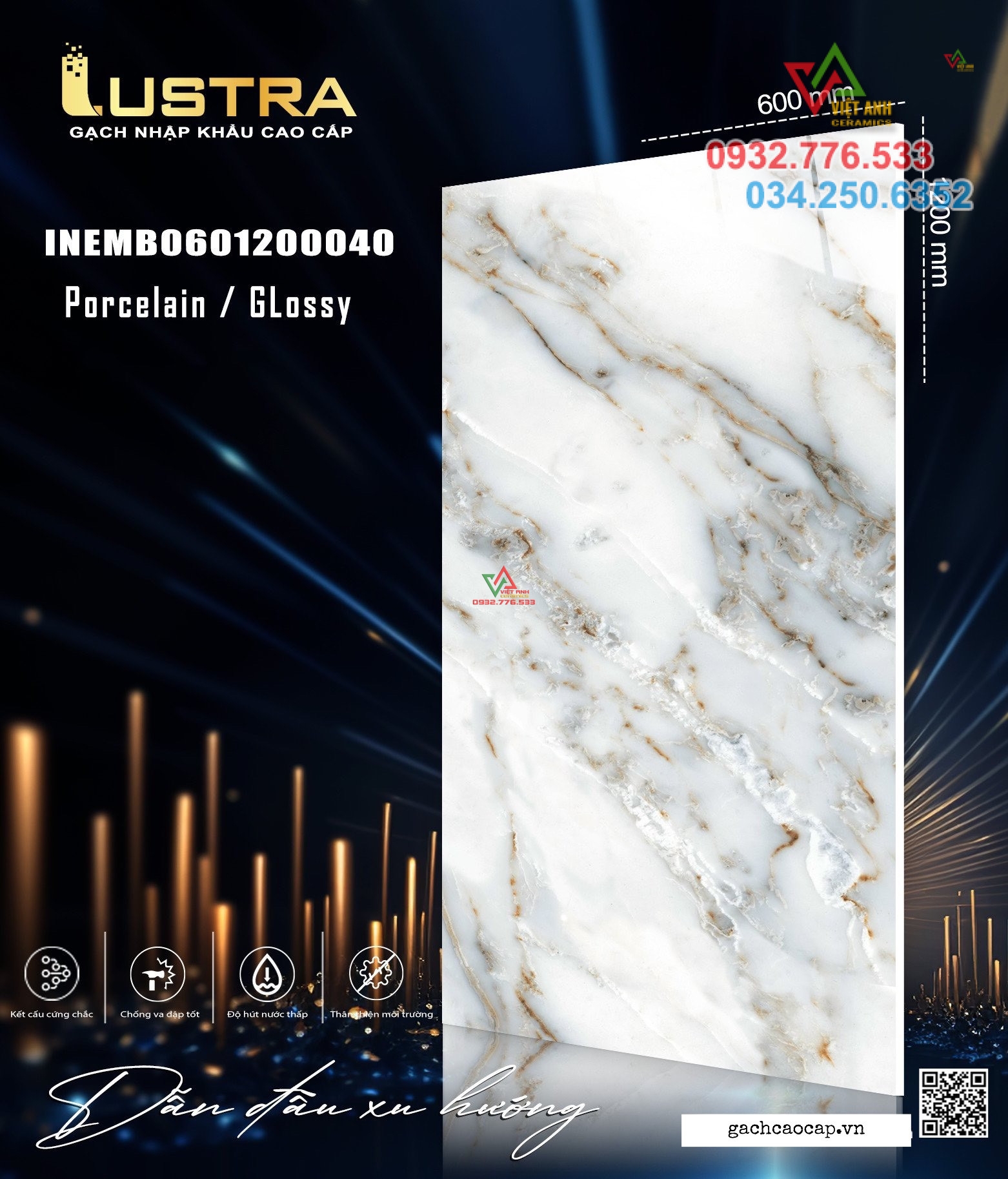 Gạch 60x120 đá bóng marble hàng giá rẻ tại kho nhập khẩu Ấn Độ