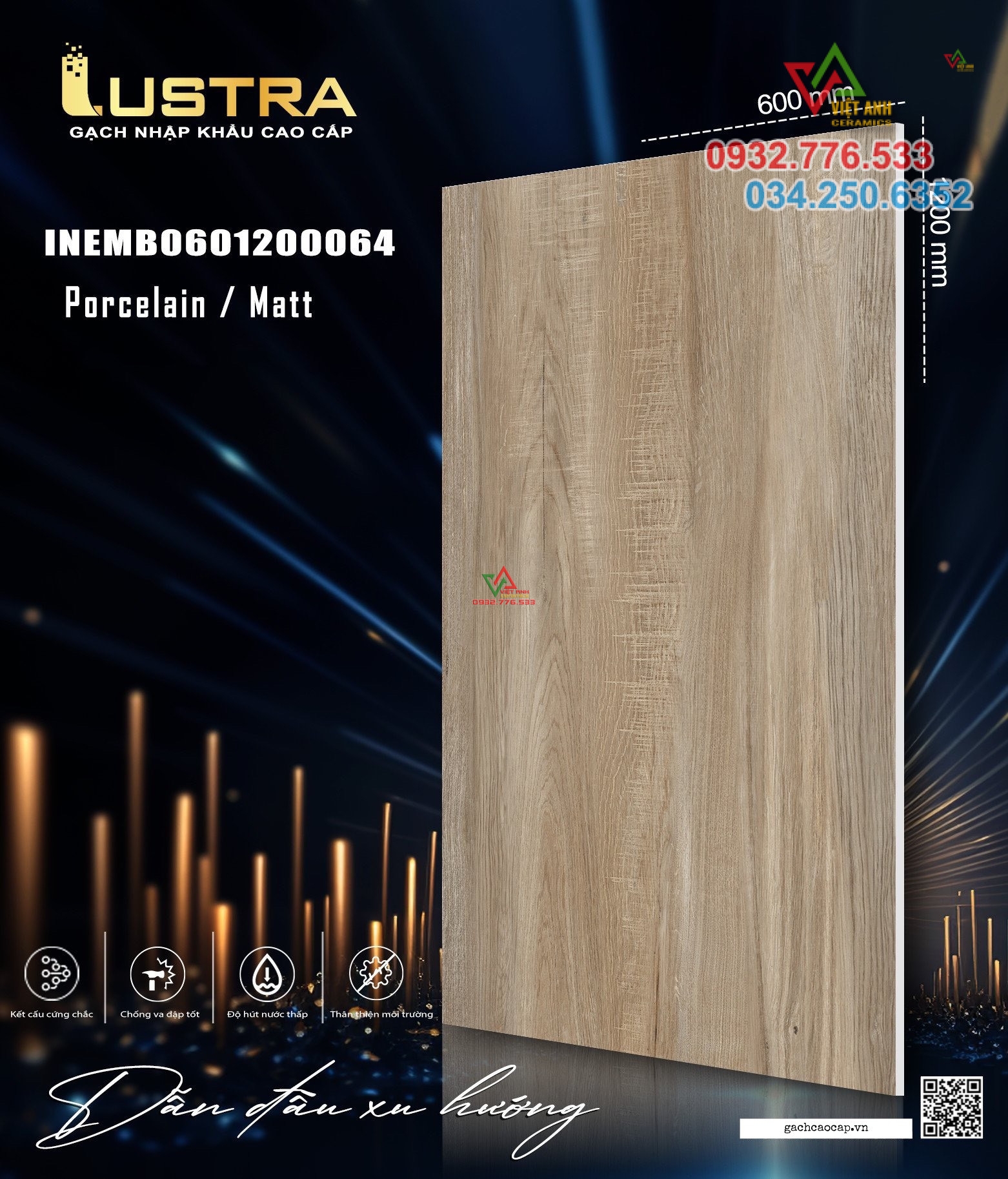 Gạch ốp lát 60x120 hàng loại 1 chính hãng đá mờ cao cấp