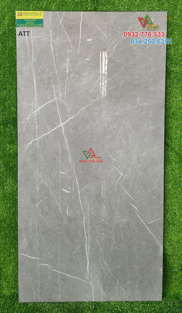 Gạch 60x120 nhập khẩu màu xám vân trắng bóng kiếng