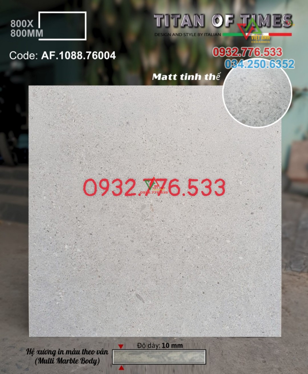 Gạch 80x80 matt tinh thể màu xám trắng hàng Apodio mới nhất 2024