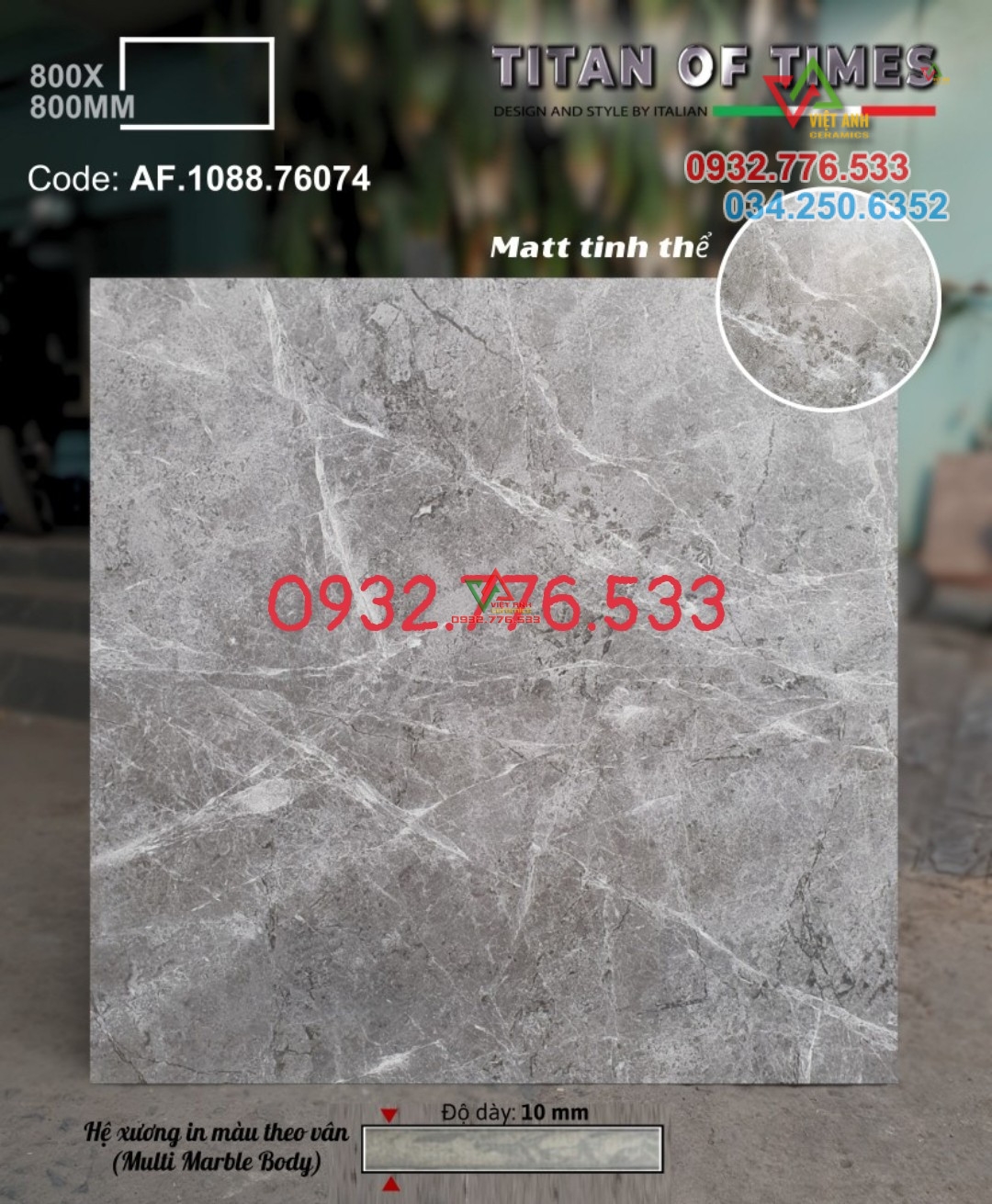 Gạch ốp đá mờ trang trí 80x80 hàng loại 1