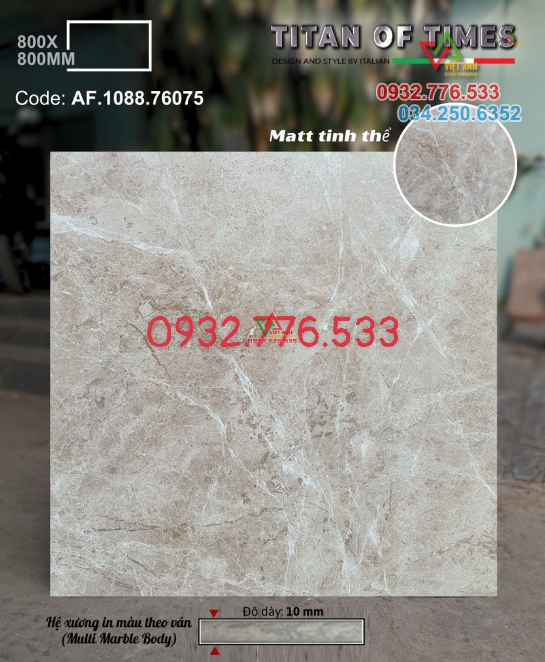 Gạch ốp lát đá mờ 80x80 titan matt tinh thể hàng có sẵn trong kho