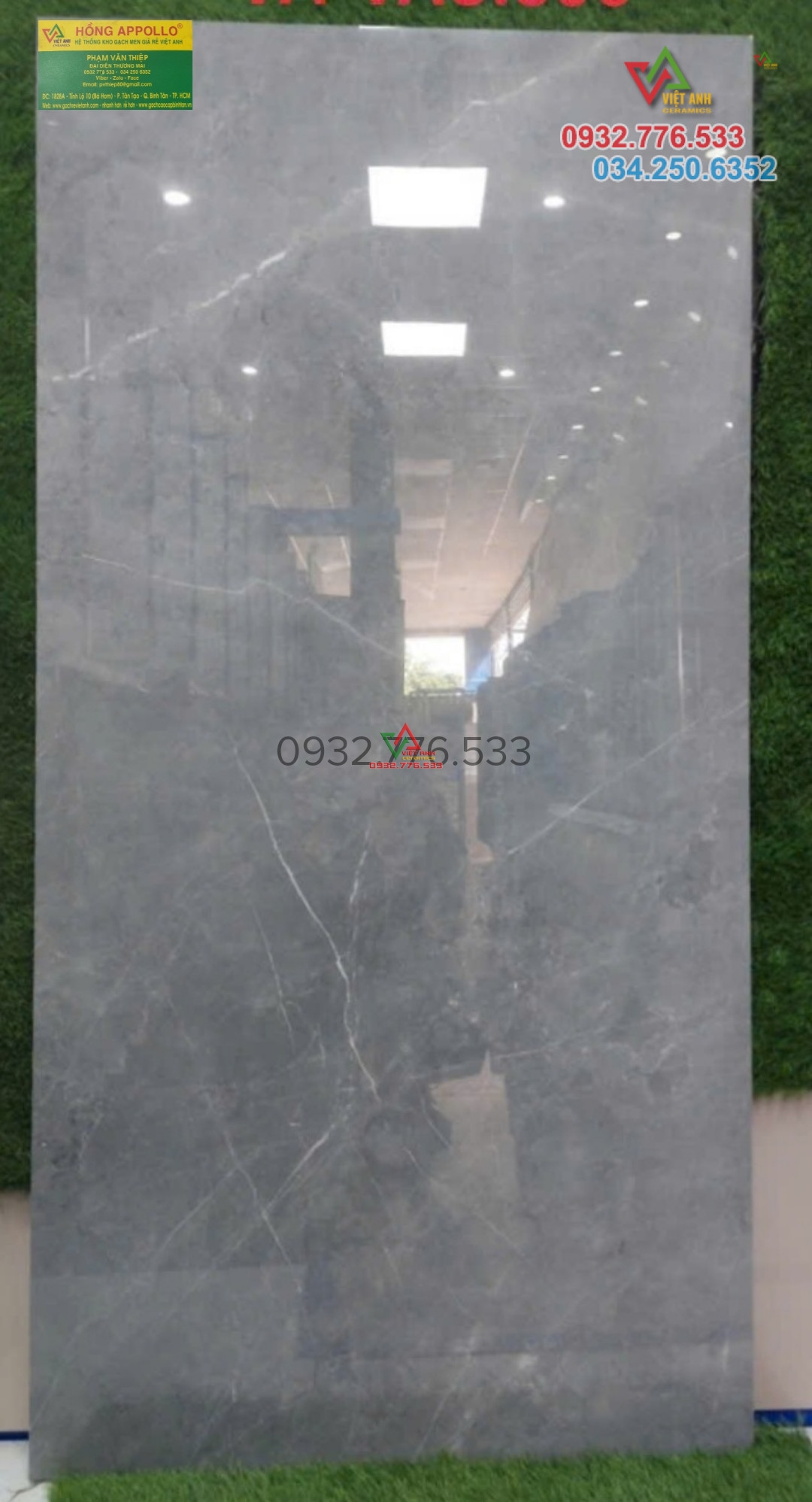 Gạch 80x160 màu xám bóng kiếng hàng TBN