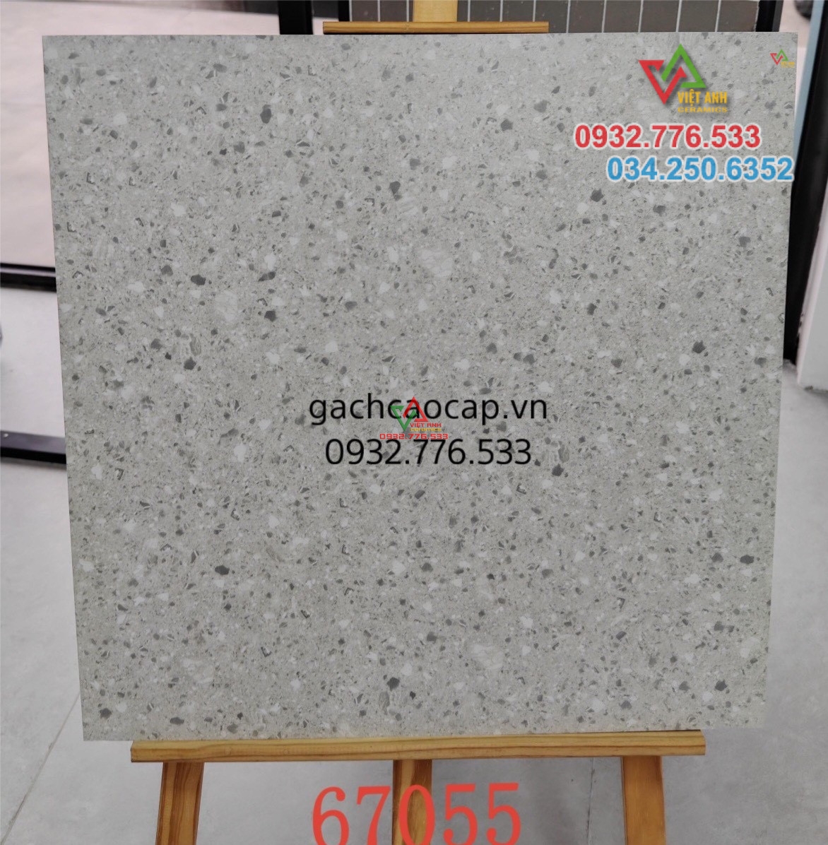 Gạch đá mờ 60x60 màu xám mã 67055