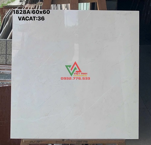 Gạch lát nền 60x60 granite trắng vân mây đá bóng giá tốt