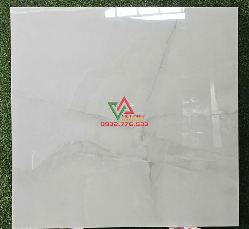 Gạch ốp lát 80x80 màu trắng bóng kiếng vân xám đá giá rẻ