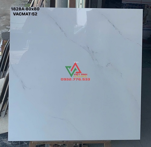 Gạch 80x80 màu trắng vân nhạt giá tốt sg