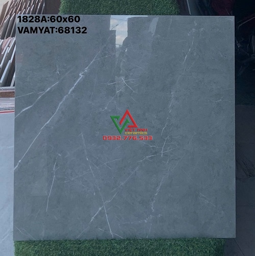 Gạch 60x60 màu xám ghi vân đá sọc trắng xả kho giá tốt