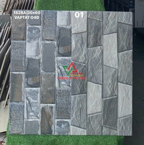 gạch ốp tường 30x60 vân đá xám lạnh hàng Việt Nam