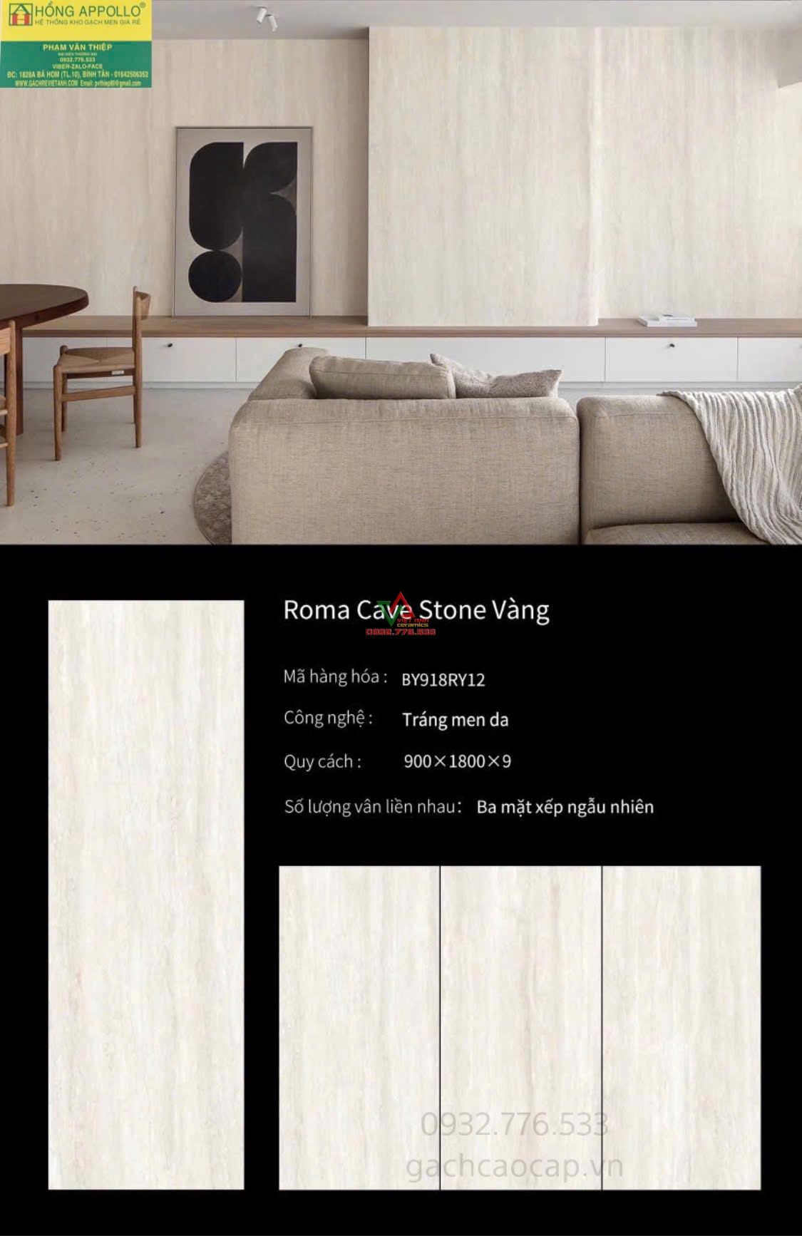 Gạch Alpine Trắng 90x180 cm