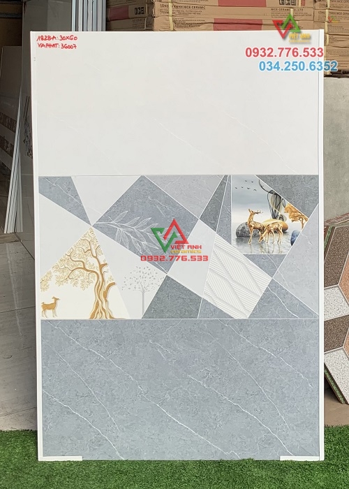 Gạch 30x60 chủ đạo là màu xám trắng
