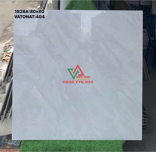 GẠCH 80X80 TRẮNG XÁM VÂN ĐÁ TỰ NHIÊN