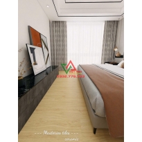 Gạch gỗ mờ 20x100 ốp nền phòng ngủ