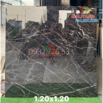 Gạch 120×120 khổ lớn màu đen vân trắng nhập khẩu Ấn Độ
