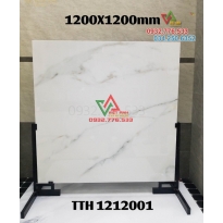 Gạch 120×120 màu trắng vân khói đậm khổ lớn