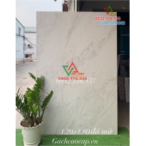 Gạch 120x180 đá mờ màu trắng khói Satuario sang trọng tinh tế