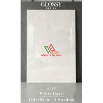 Gạch 120x180 Trắng Kem Vân Onyx Bóng Kiếng