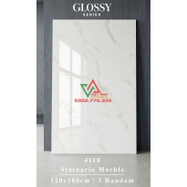 Gạch 120x180 Trắng Vân Marble Xám Bóng Kiếng
