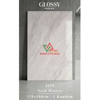 Gạch 120x180 Trắng Xám Vân Đá Mây Bóng Kiếng