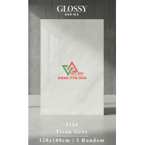 Gạch 120x180 Trắng Xám Vân Mây Bóng Kiếng