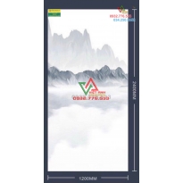 Gạch 120×240 màu trắng họa tiết hoa văn hình núi