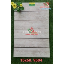 Gạch 15x60 giả gỗ hoa văn họa tiết đẹp màu xám mã 9504
