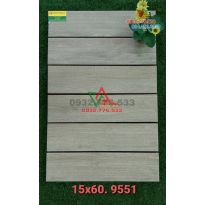 Gạch 15x60 giả gỗ lát nền màu xám mã 9551